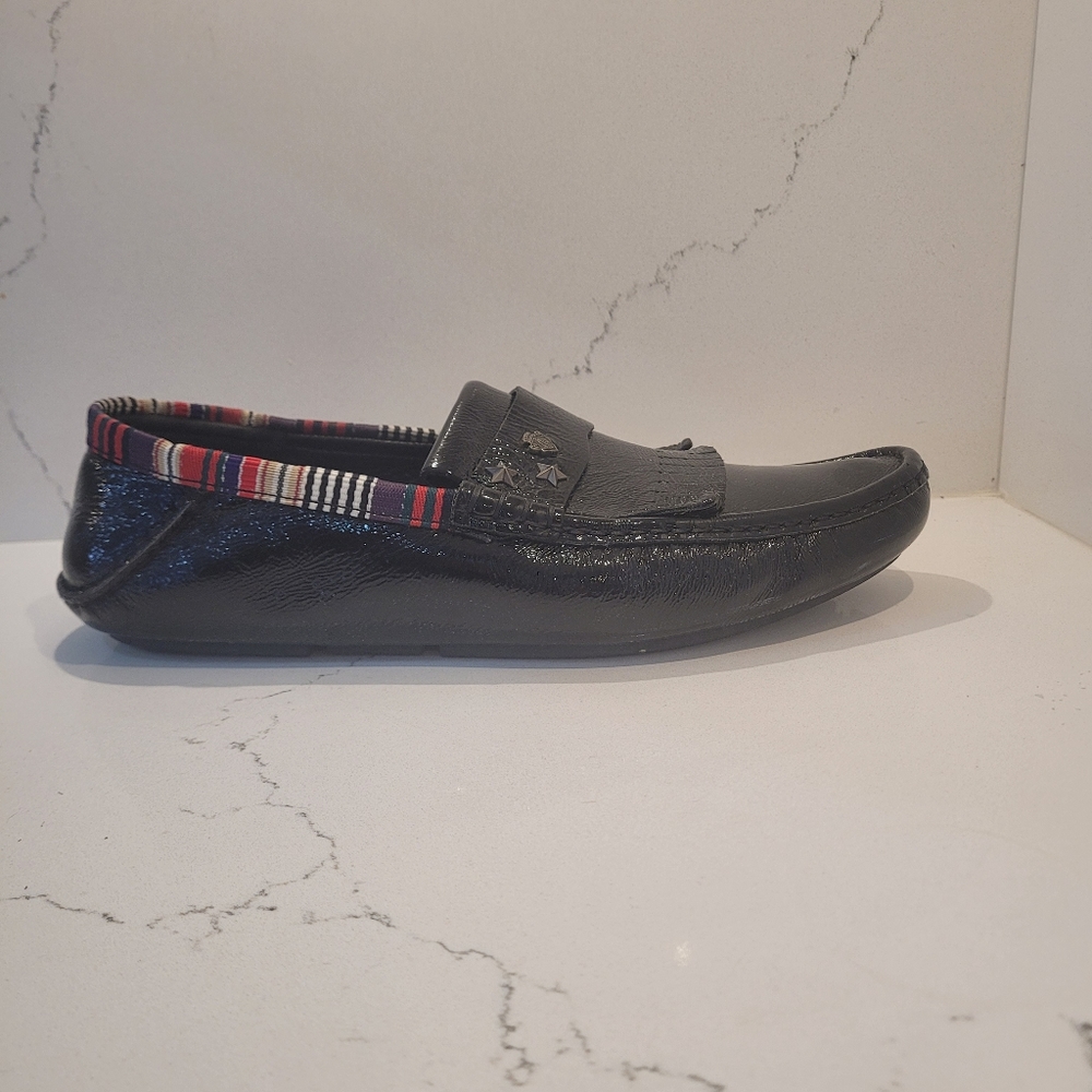 Gucci Leather Printed drivers - black loafers - Shoe size 9.5